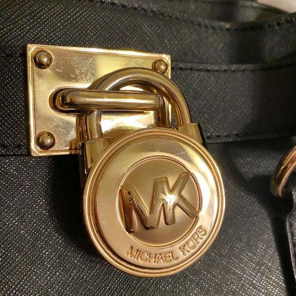 Michael Kors Leather Large Hamilton Handbag Bag MK - Picture 9 of 12